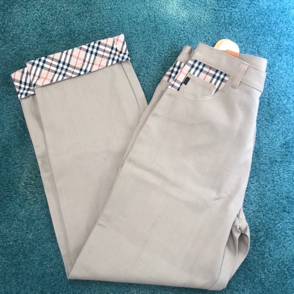 THE Hip Hop Elements Jeans Mens 44 Khaki Tan Nova Tartan Check New with Tags